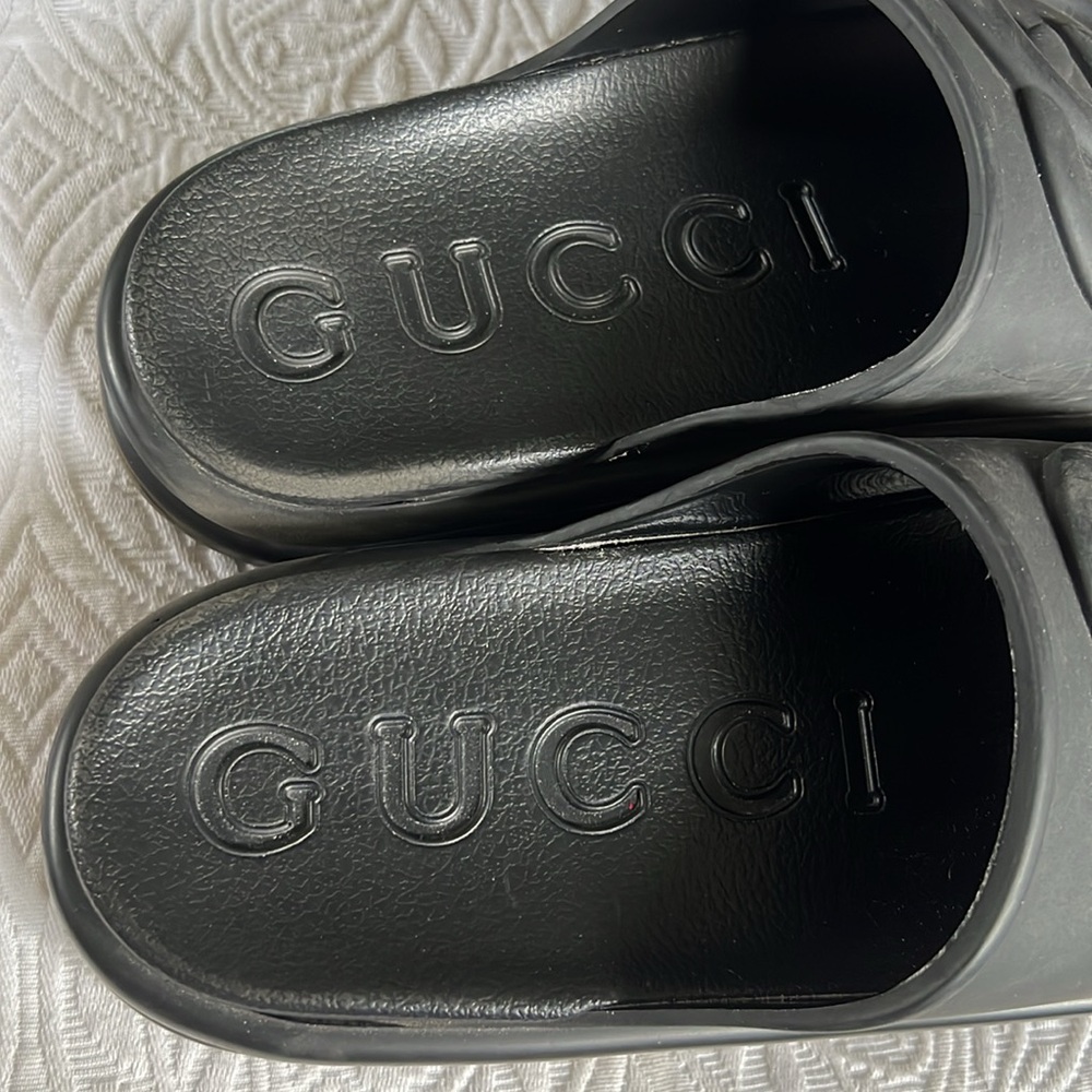 Gucci Miami Rubber Platform Sandals Women's Size 10 - Picture 5 of 11